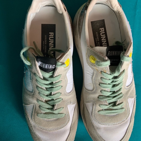 GOLDEN GOOSE GGDB LTD WOMEN’S SIZE US 9 RUNNING SNEAKERS, ANIMAL PRINT HEEL, EUC - Picture 4 of 5